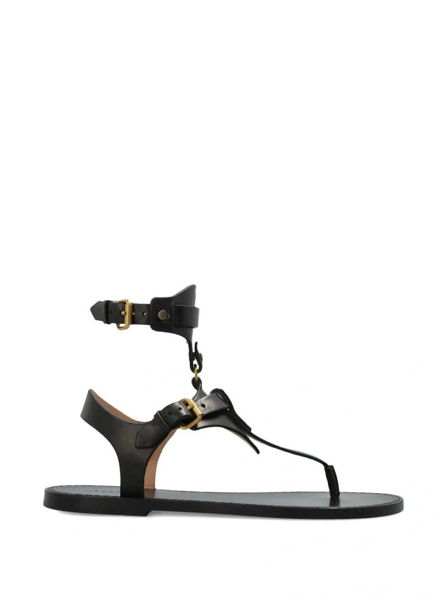 Sandale 'Eveena' Black Sandals with Adjustable Buckle Closure in Leather Woman - Img 9
