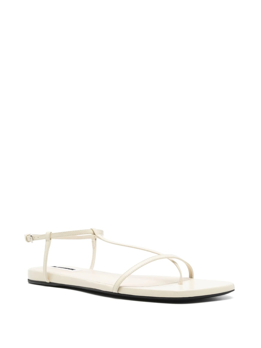 Sandale Jil Sander albe din piele - Img 2