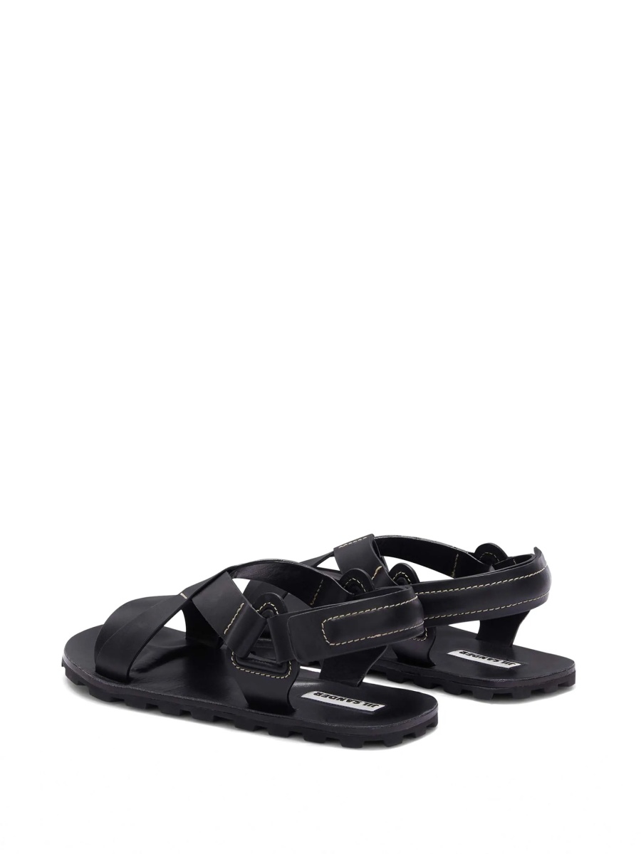 Sandale Jil Sander negre din piele - Img 3