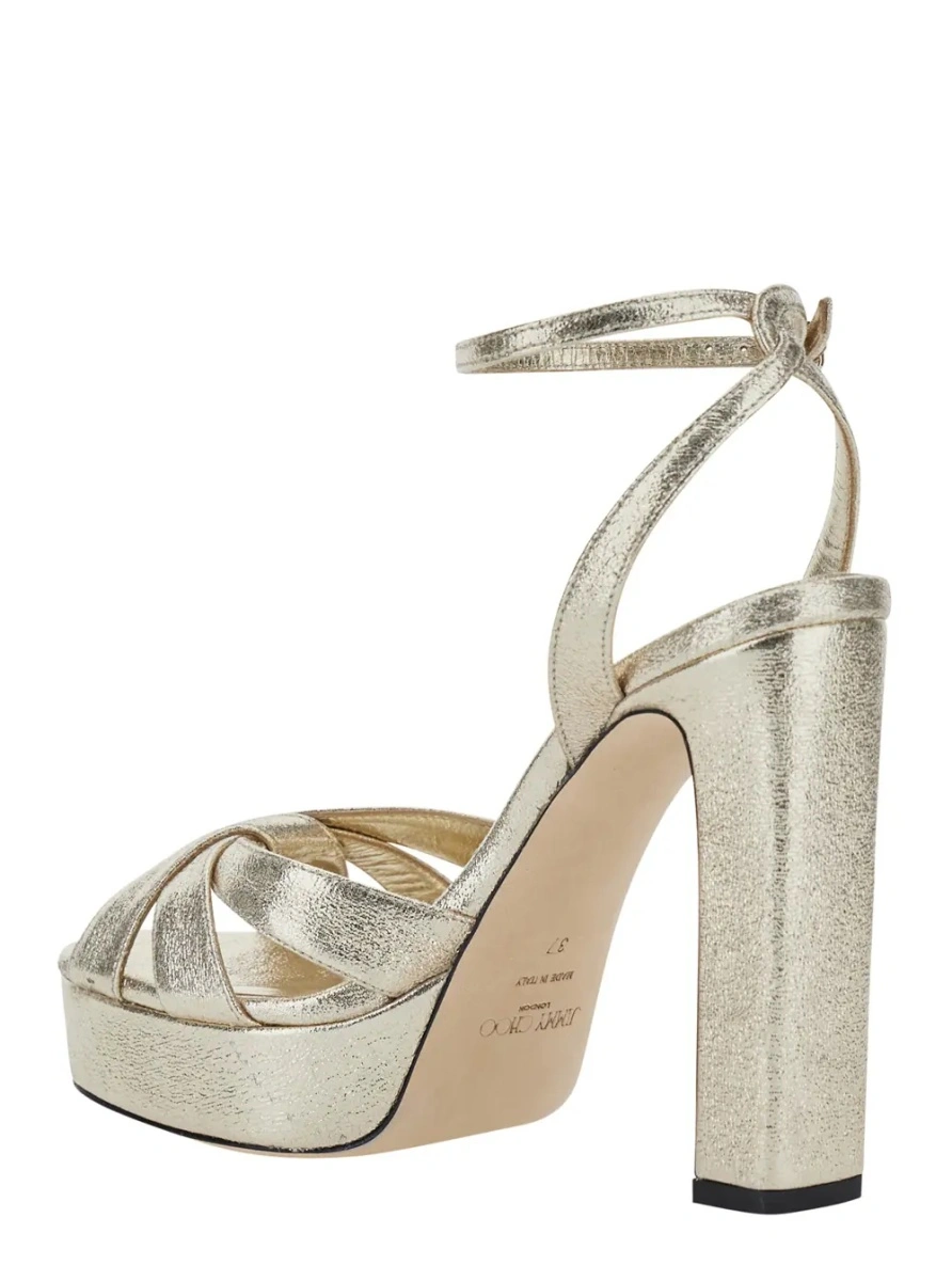 Sandale 'Kove' Metallic colored High Heel Sandals in Fabric for Women - Img 3