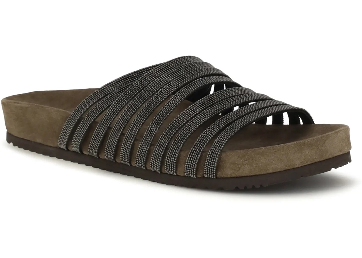 Sandale Lace-up Slides with monili embellishment - Img 2