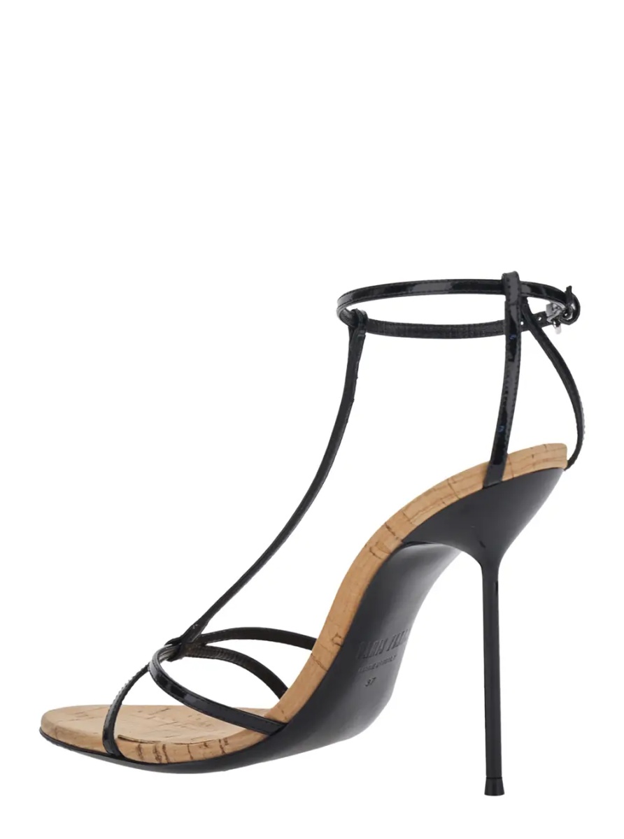 Sandale 'Lidia' Black High Heel Sandals with Adjustable Strap in Leather Women - Img 3
