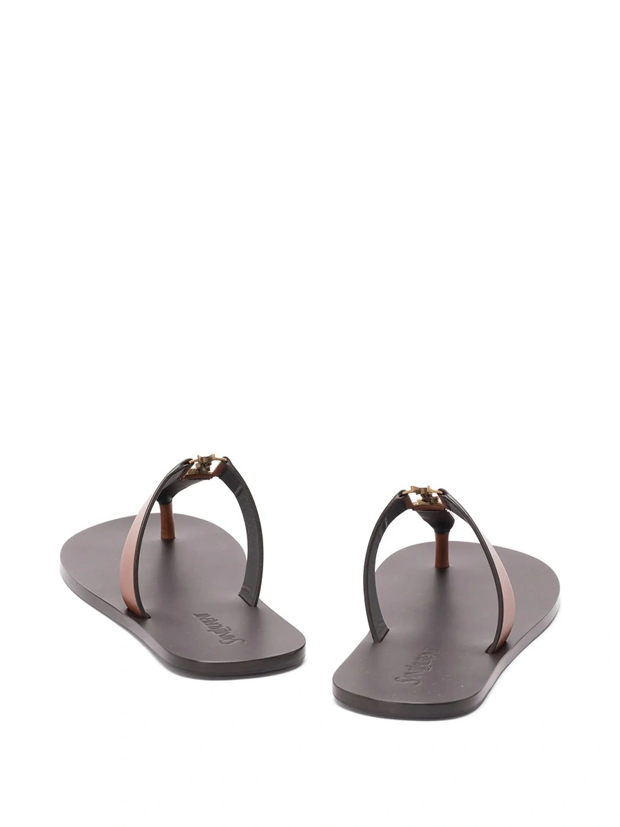 Sandale Saint Laurent maro din piele 'BABYLONE' - Img 5