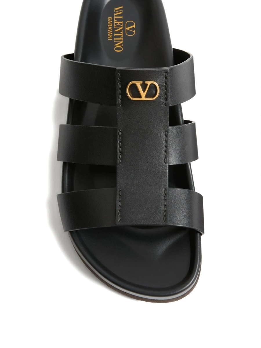 Sandale Valentino Garavani negre din piele - Img 4