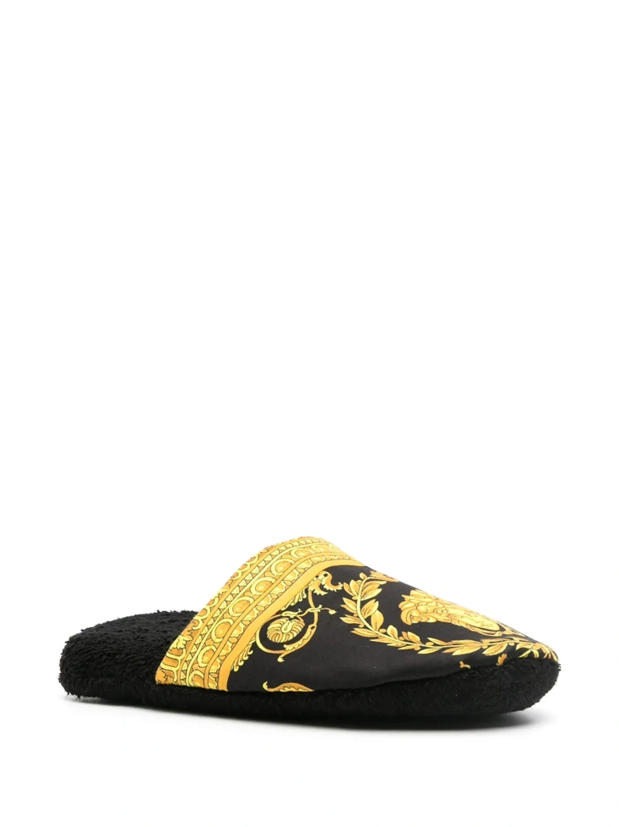 Slapi VERSACE HOME negri din bumbac si burete - Img 5