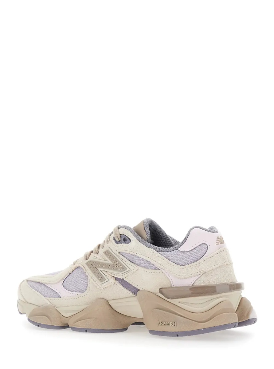 Sneakers '9060' Pink Low Top Sneakers with insert design and logo patch on the side in fabric and leather unisex - Img 3