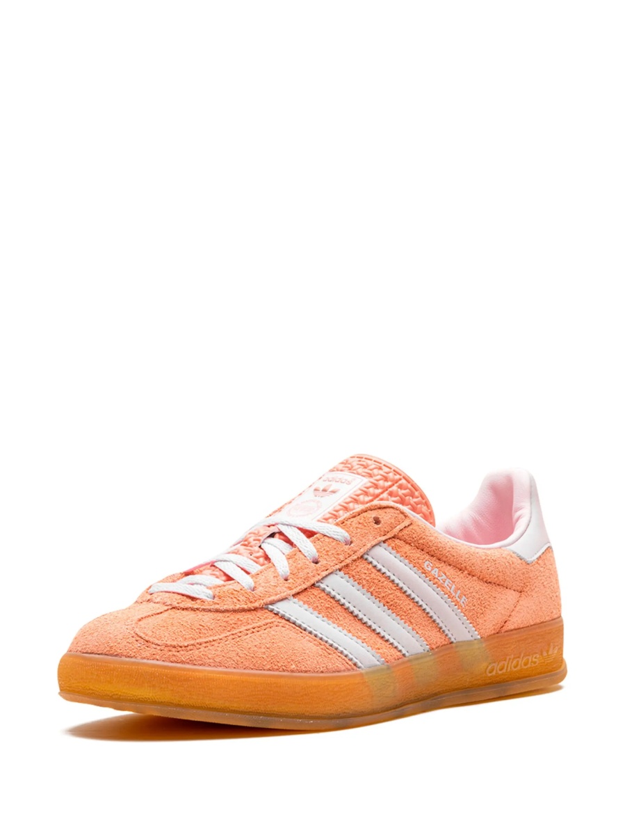 Sneakers adidas Originals portocalii din piele intoarsa - Img 4