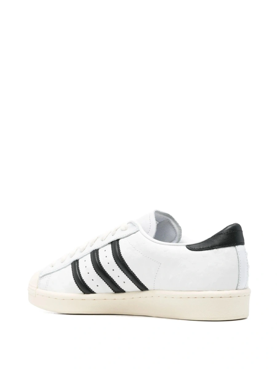 Sneakers adidas Originals superstar albi din piele si cauciuc - Img 3