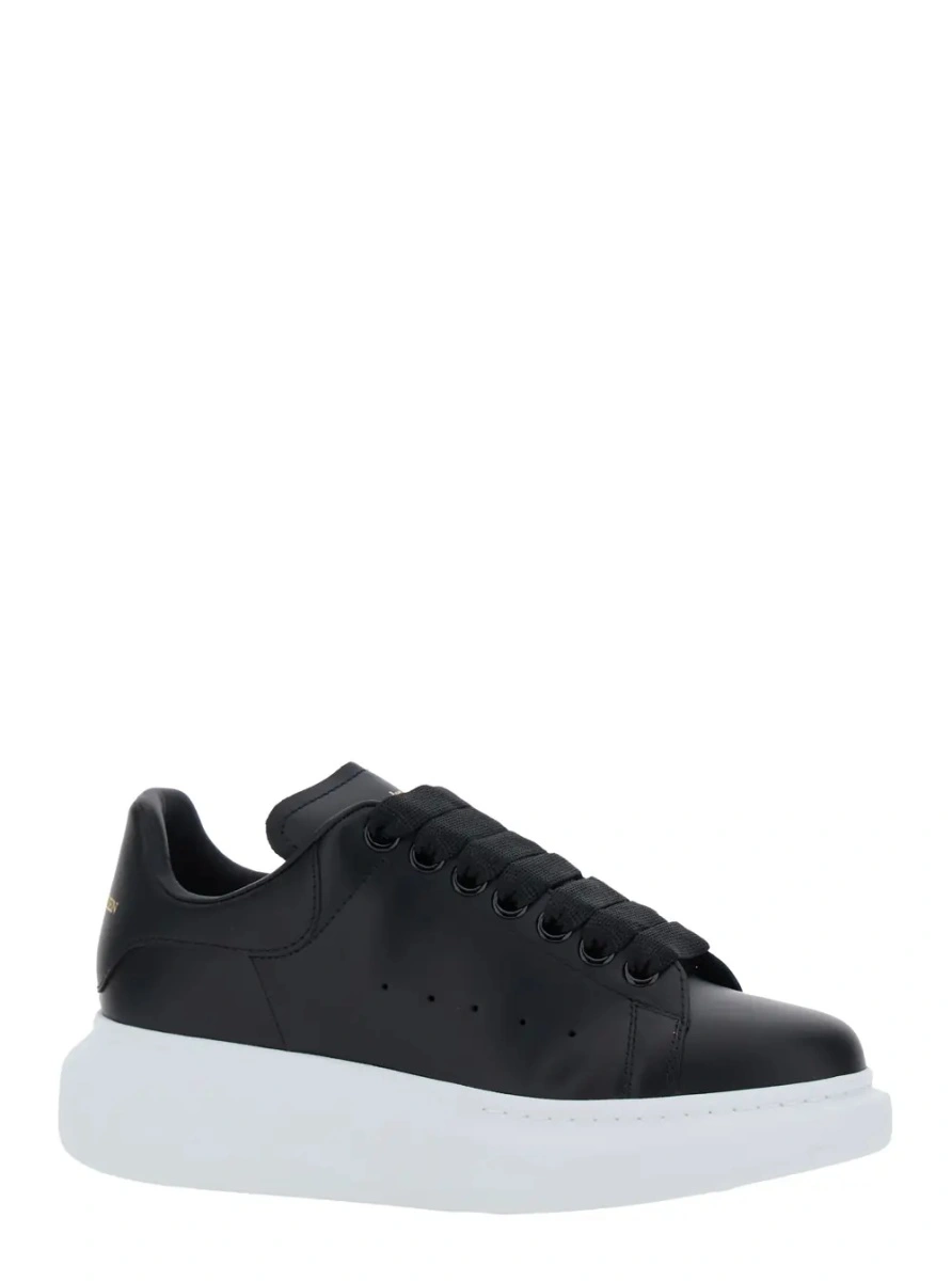 Sneakers Alexander McQueen negri din piele 'Alexander McQueen' - Img 2