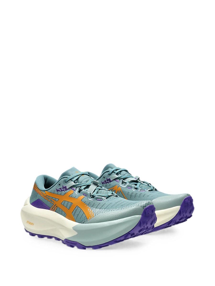 Sneakers ASICS albastri din material textil - Img 2