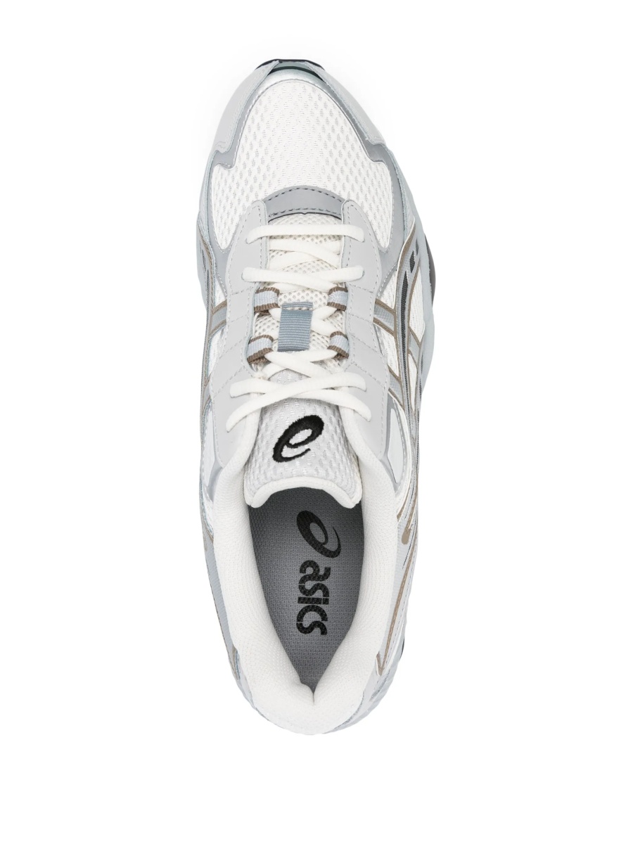 Sneakers ASICS albi din piele si nylon - Img 4