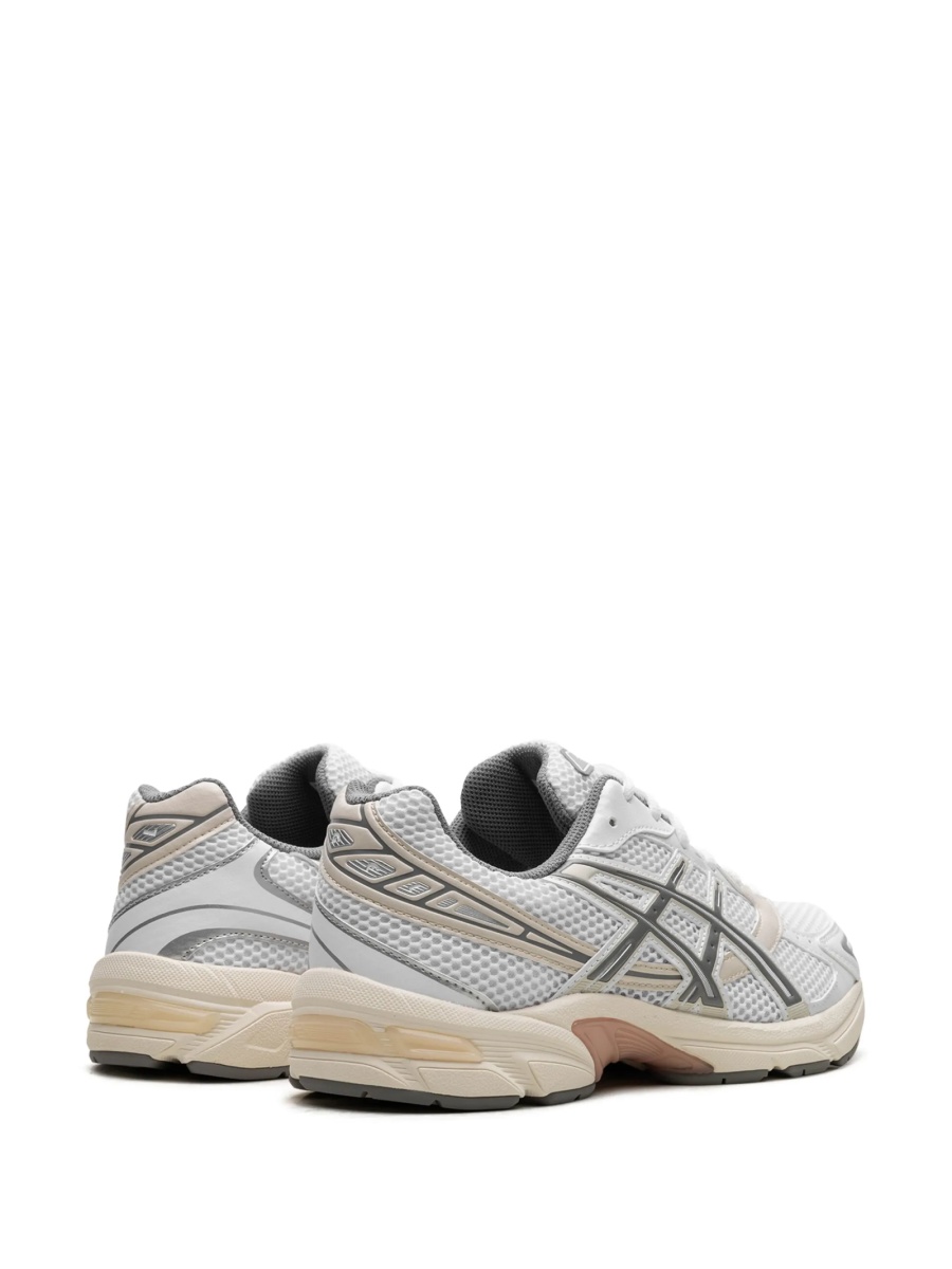 Sneakers ASICS albi din plasa si piele - Img 3