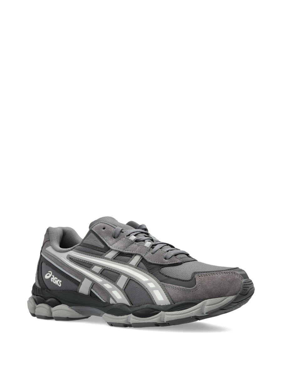 Sneakers ASICS gri din piele intoarsa - Img 2