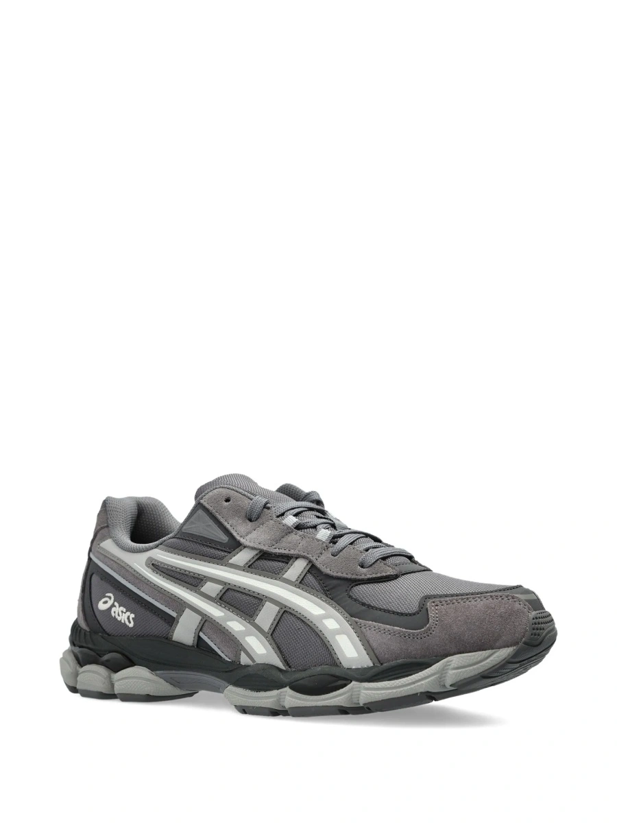 Sneakers ASICS gri din piele intoarsa - Img 2