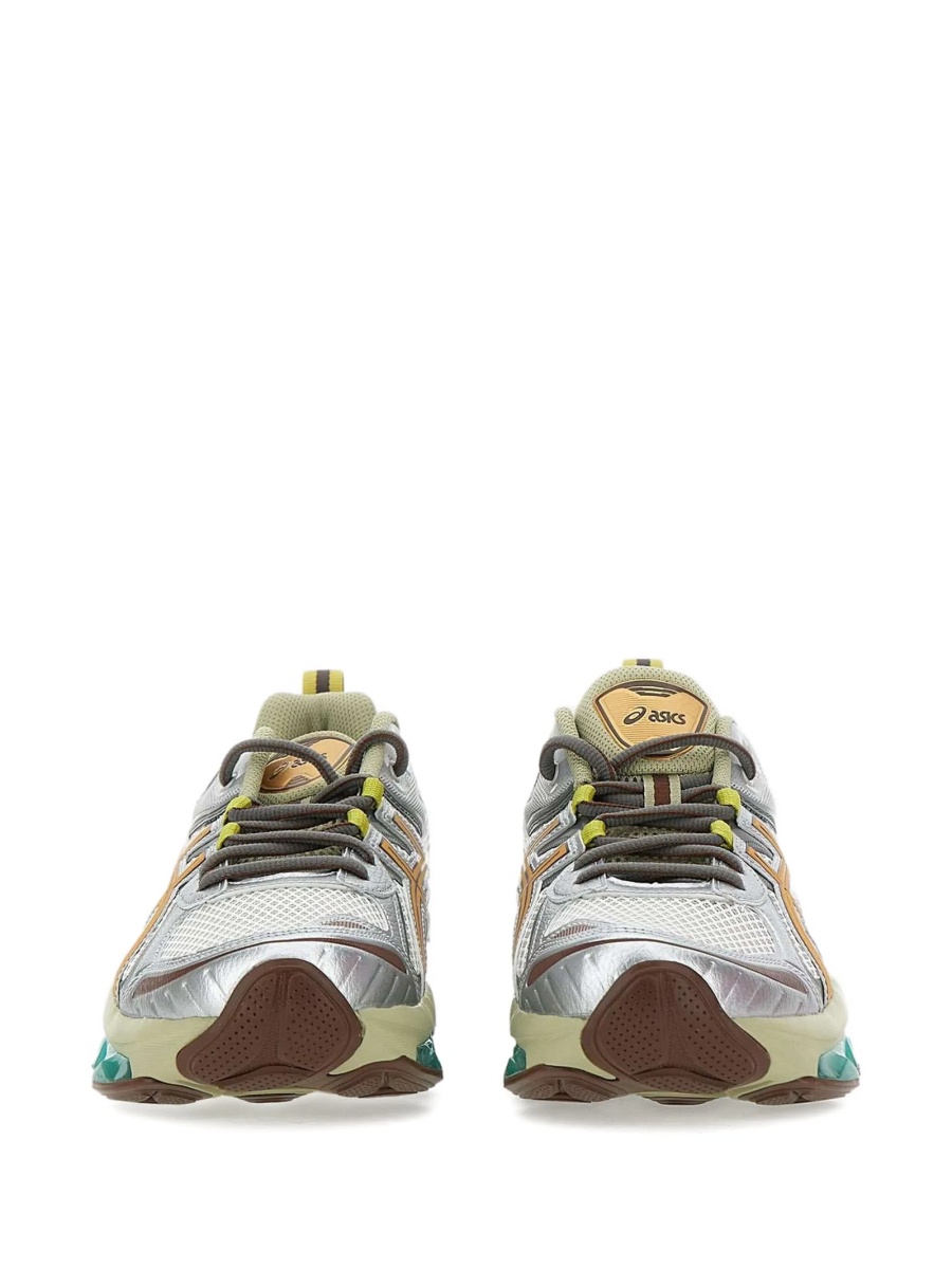 Sneakers ASICS gri din plasa si piele eco - Img 4