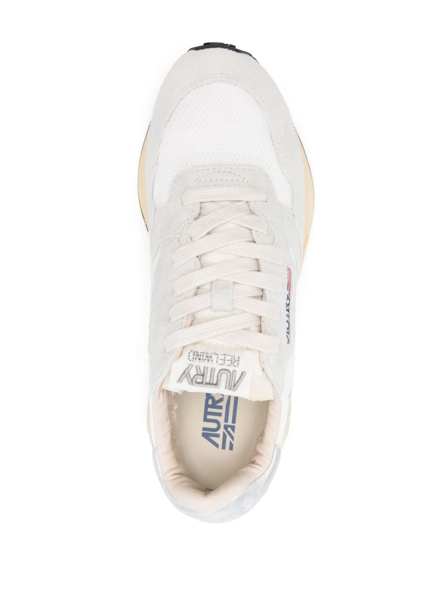 Sneakers AUTRY albi din material textil si piele - Img 4