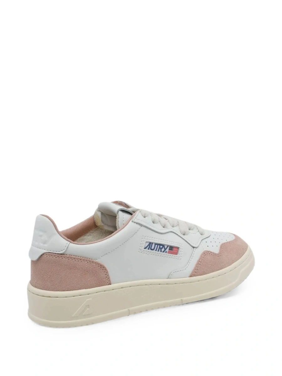 Sneakers AUTRY albi din piele intoarsa si piele - Img 4