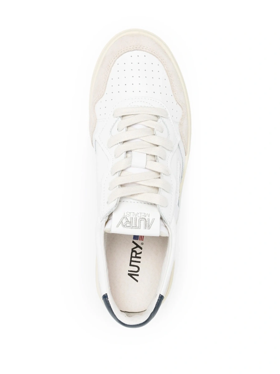 Sneakers AUTRY albi din piele si nylon - Img 4