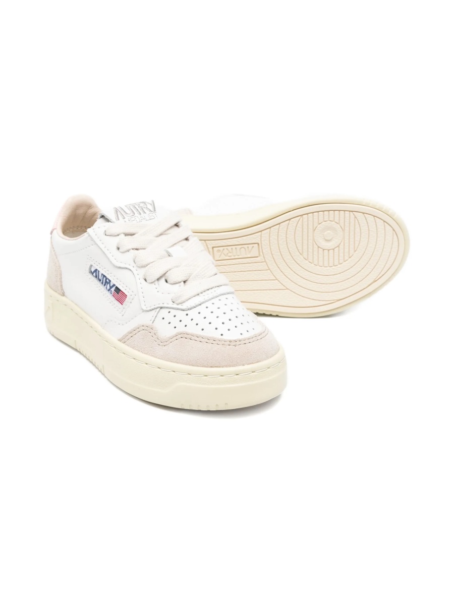 Sneakers AUTRY albi din piele si piele intoarsa - Img 2