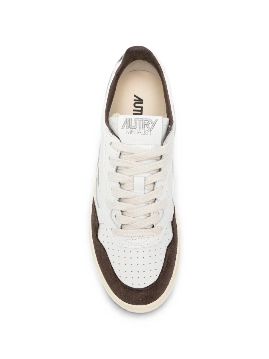 Sneakers AUTRY albi din piele si piele intoarsa - Img 4