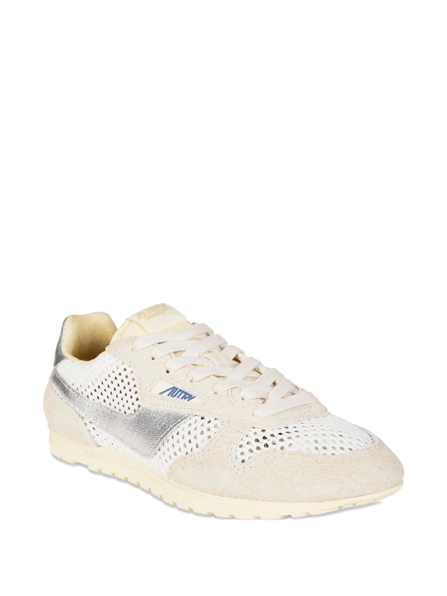 Sneakers AUTRY albi din plasa si piele intoarsa - Img 2