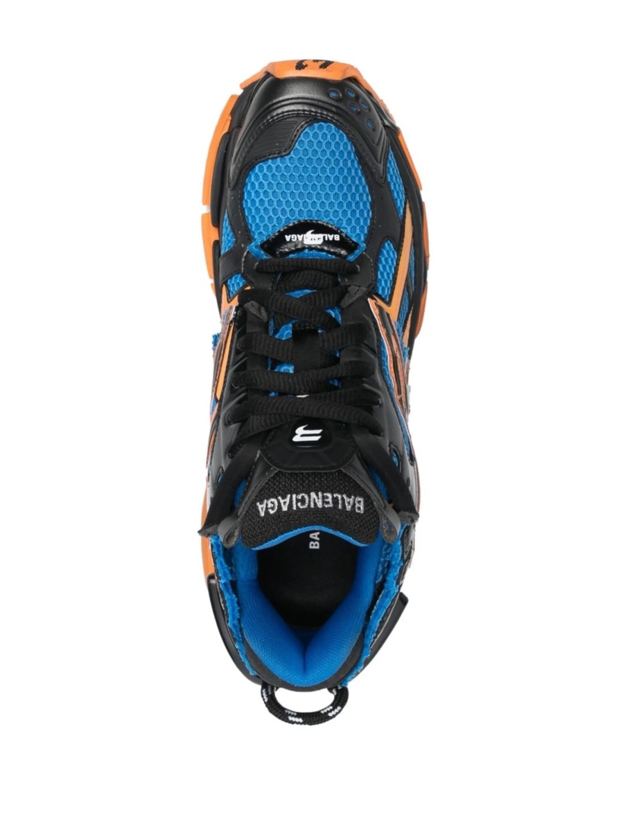 Sneakers Balenciaga Runner albastri din material textil si poliuretan - Img 4