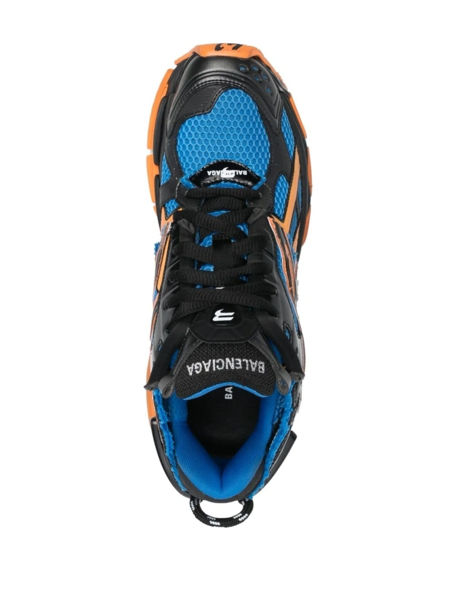 Sneakers Balenciaga Runner albastri din material textil si poliuretan - Img 4
