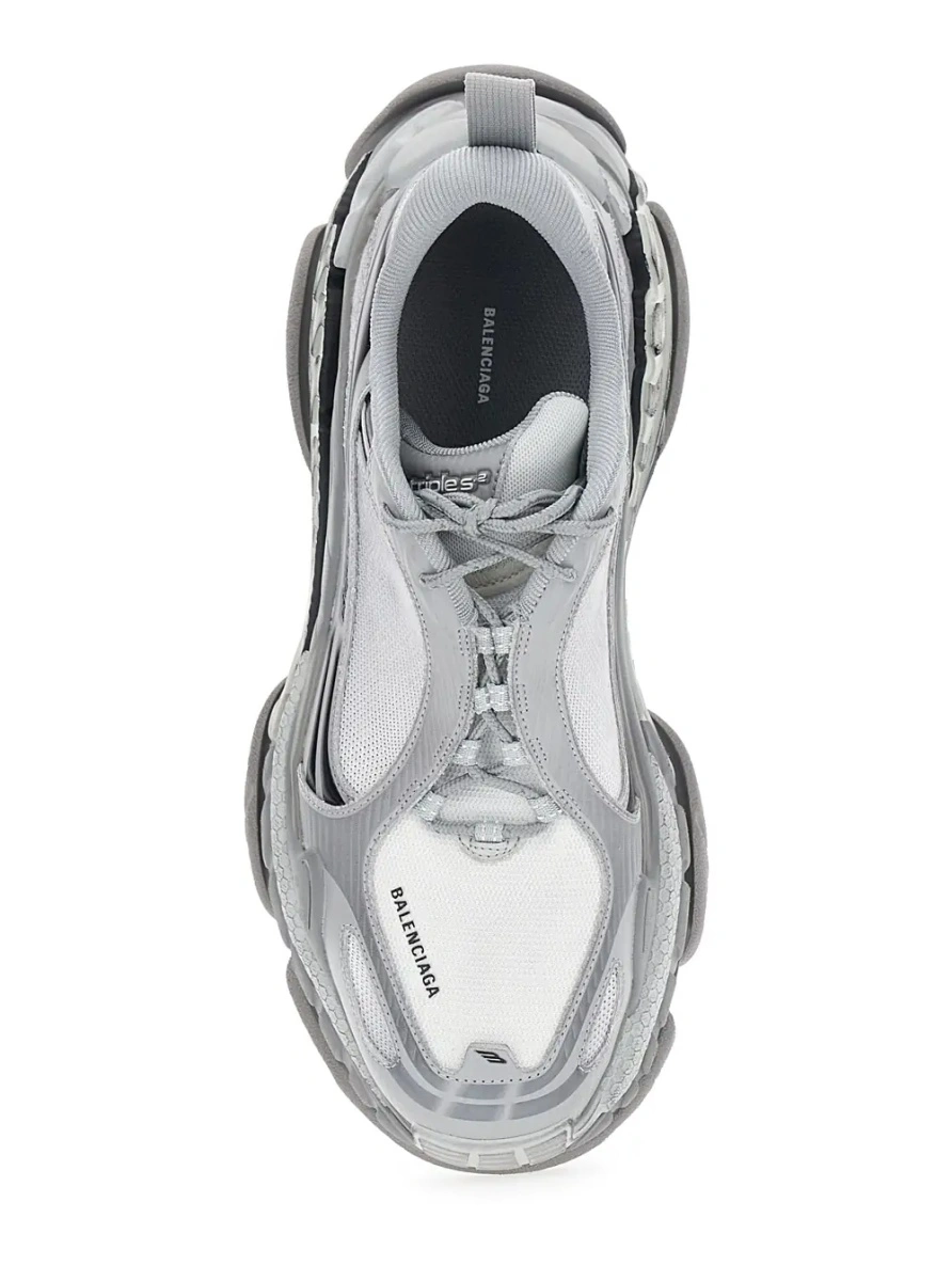 Sneakers Balenciaga 'Triple S' gri din piele - Img 4