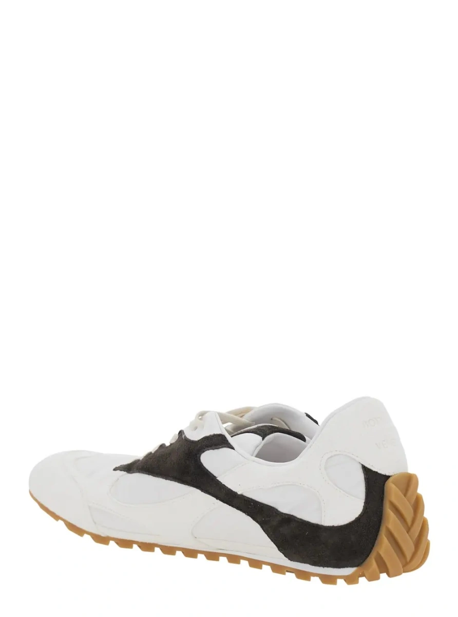 Sneakers Bottega Veneta albi din piele 'ORBIT FLASH' - Img 3