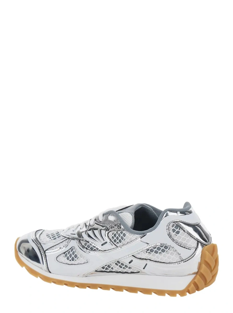 Sneakers Bottega Veneta argintii din material tehnic - Img 2