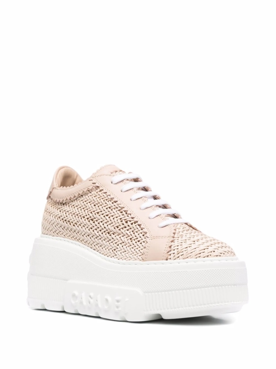 Sneakers Casadei roz din piele - Img 2