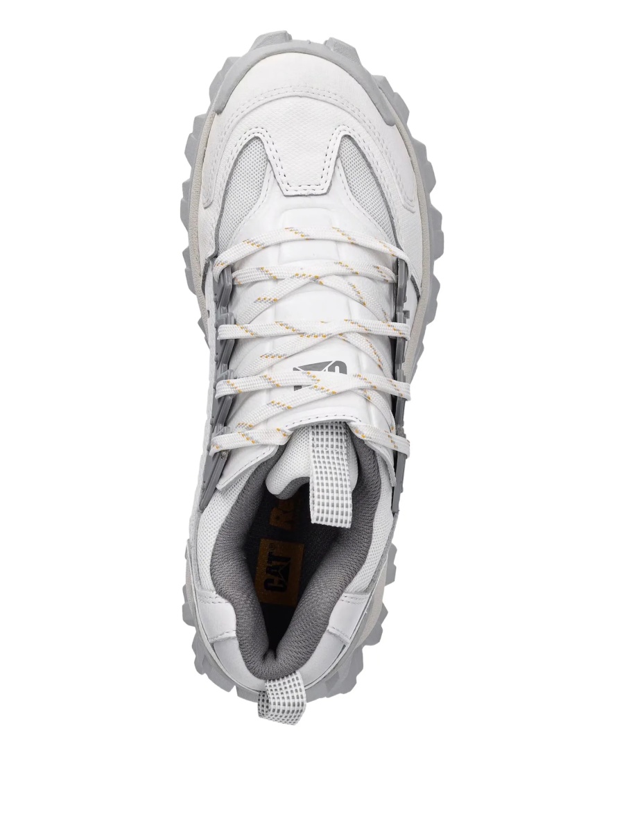 Sneakers Caterpillar albi din piele si material textil - Img 4