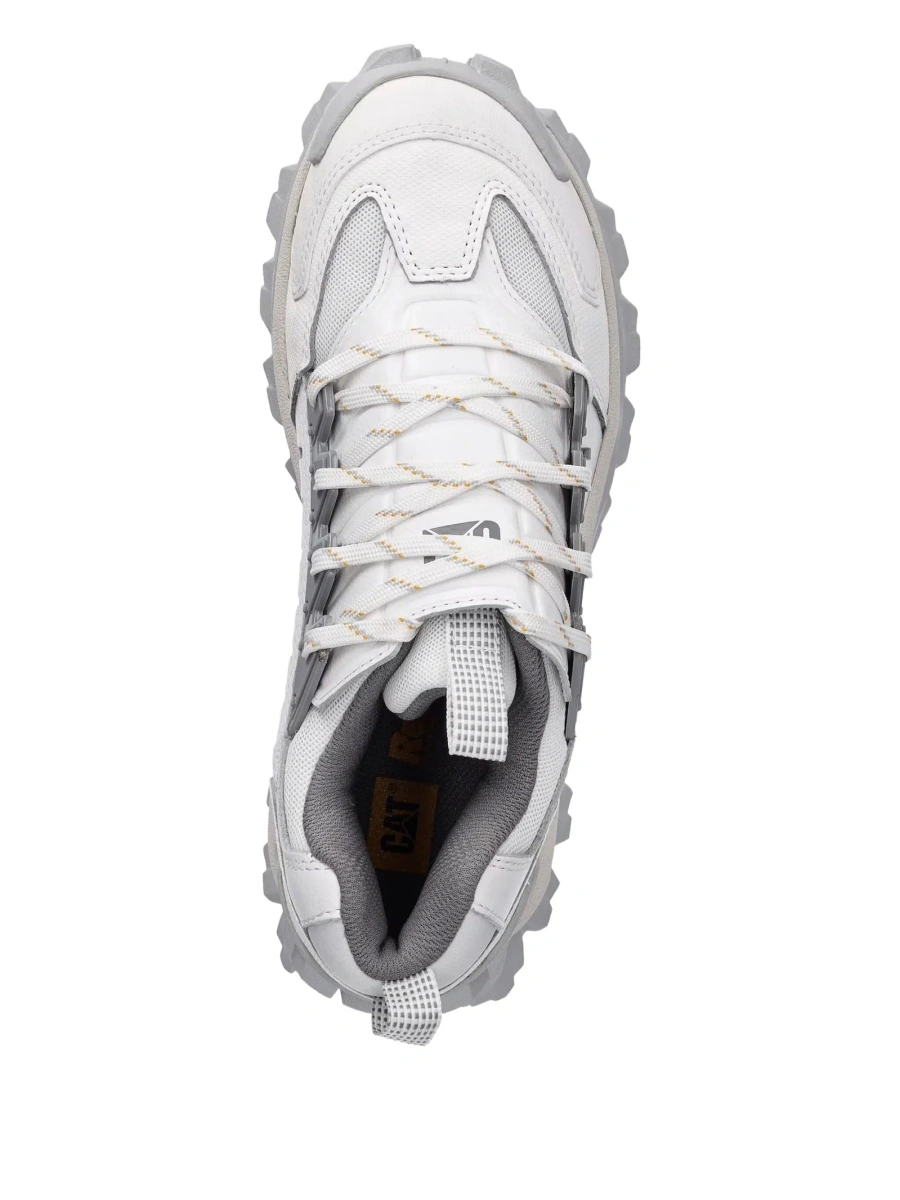 Sneakers Caterpillar albi din piele si material textil - Img 4