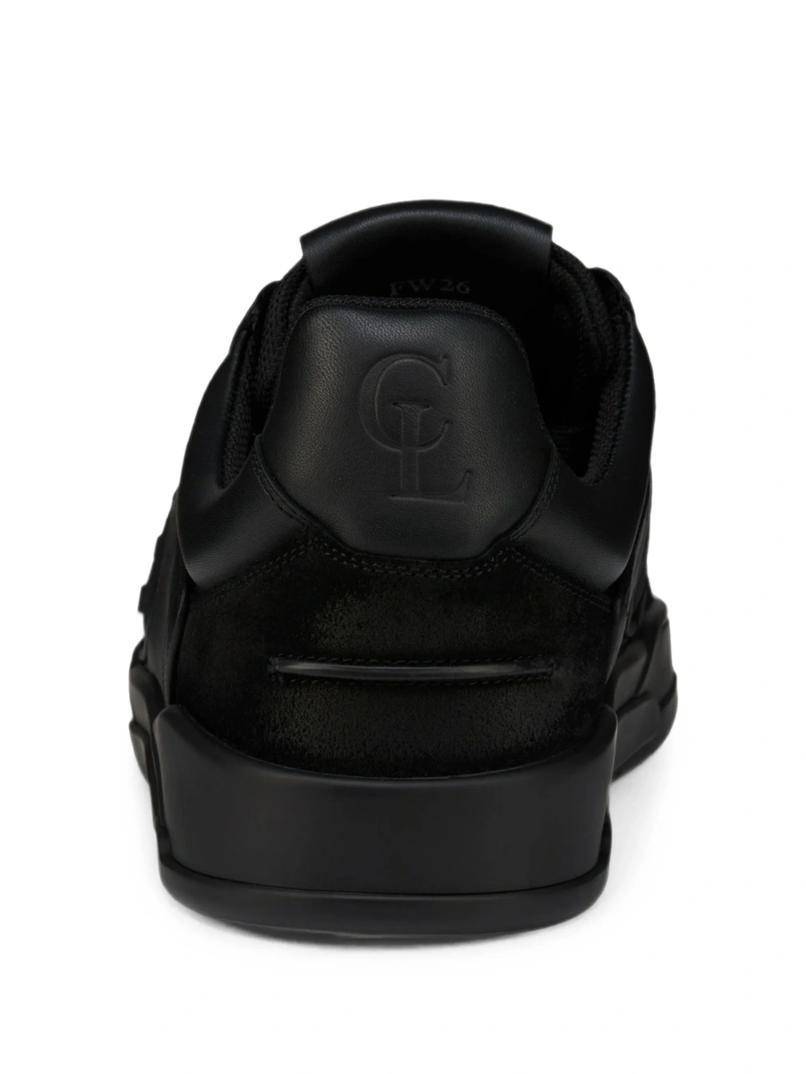 Sneakers Christian Louboutin negri din piele si material textil - Img 3