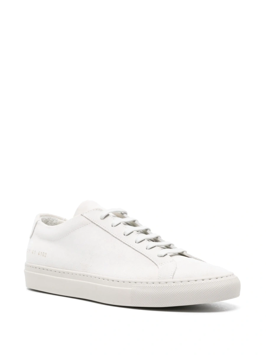 Sneakers Common Projects achilles gri din piele intoarsa - Img 2