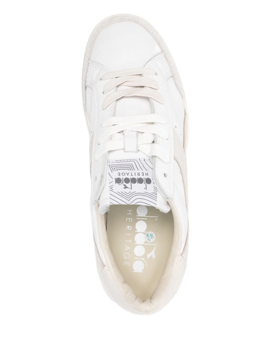 Sneakers Diadora albi din piele - Img 4