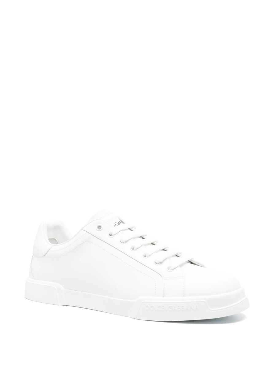 Sneakers Dolce &amp; Gabbana albi din piele - Img 2