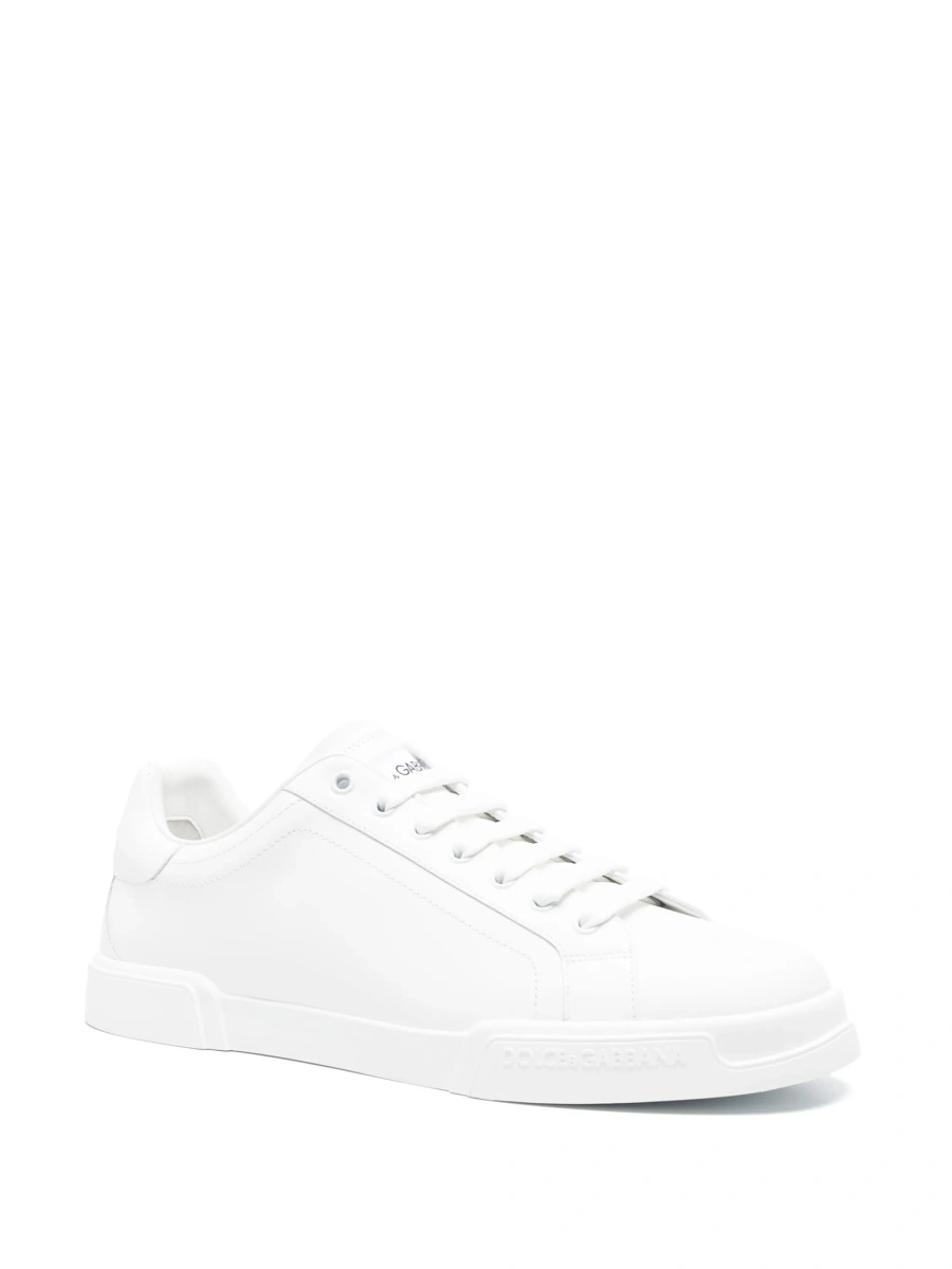 Sneakers Dolce &amp; Gabbana albi din piele - Img 2