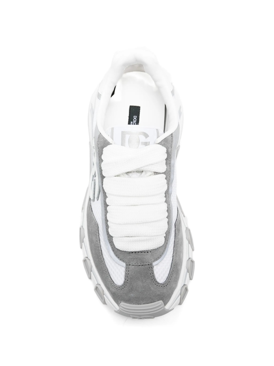 Sneakers Dolce &amp; Gabbana albi din polyester si piele - Img 4