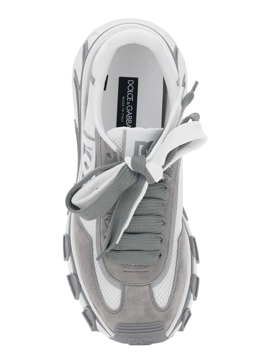 Sneakers Dolce &amp; Gabbana gri din piele - Img 4