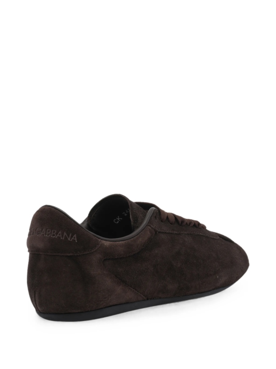 Sneakers Dolce &amp; Gabbana maro din piele intoarsa - Img 4