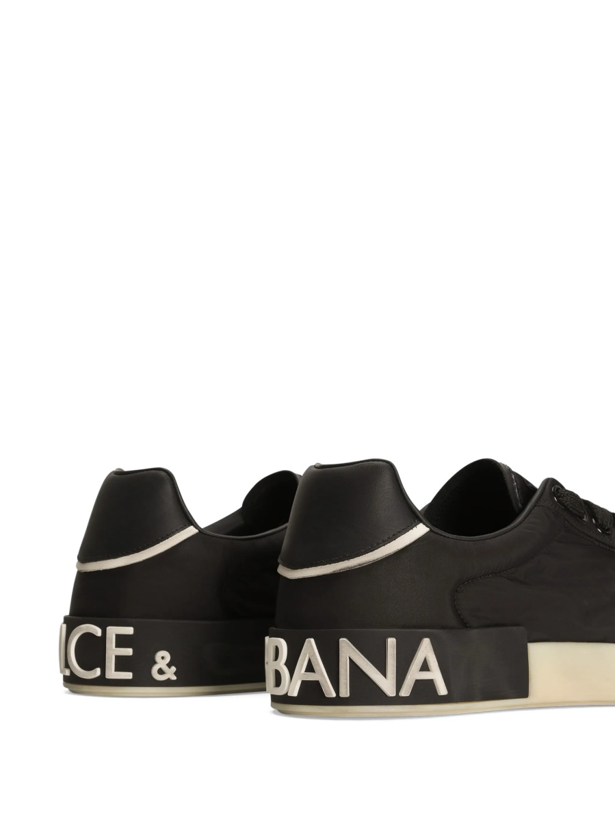 Sneakers Dolce &amp; Gabbana negri din piele si poliamida - Img 4