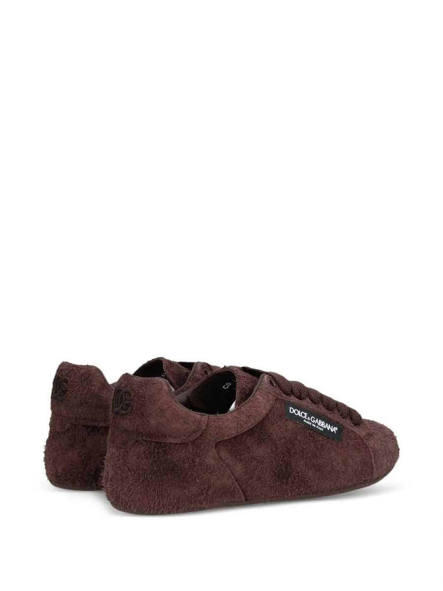 Sneakers Dolce &amp; Gabbana 'Portofino' maro din piele intoarsa - Img 6