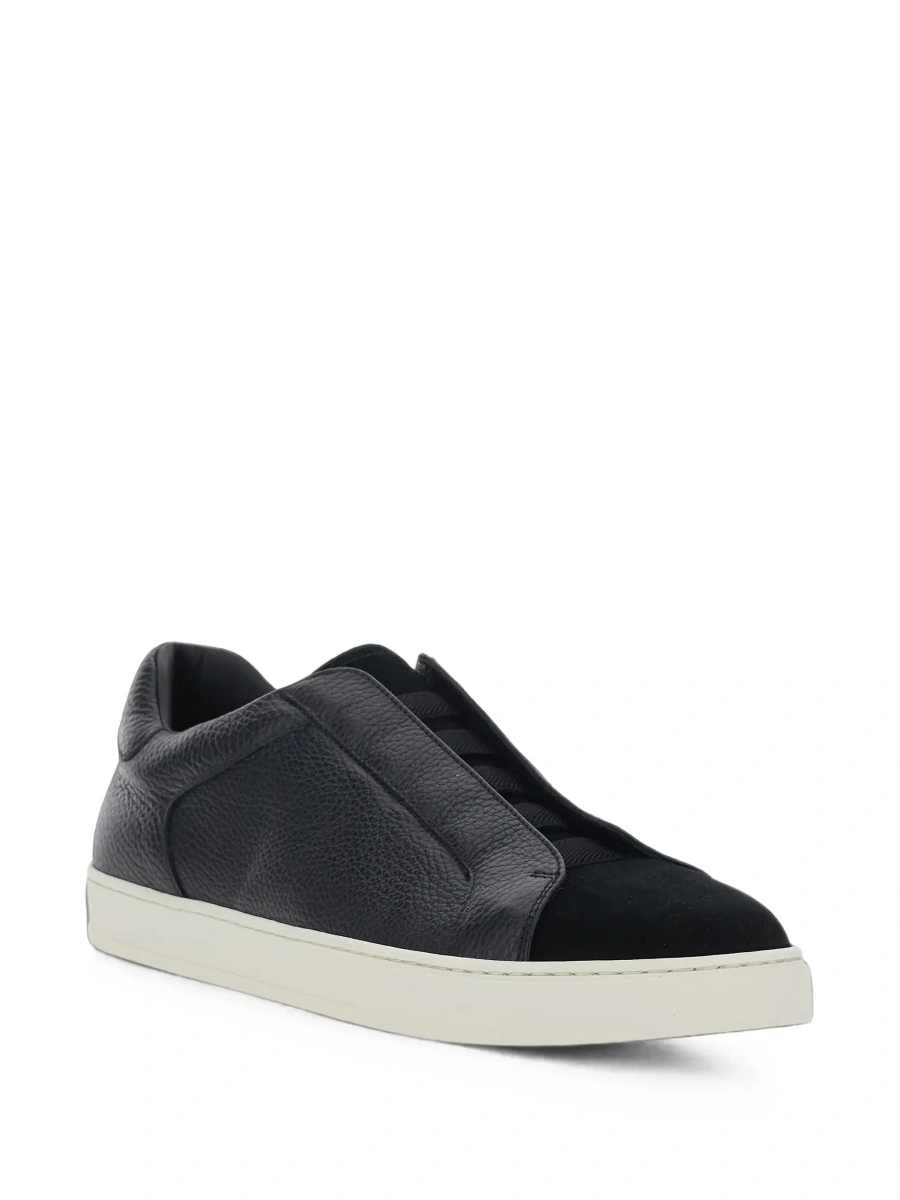 Sneakers Doucal's negri din piele 'Spencer' - Img 5