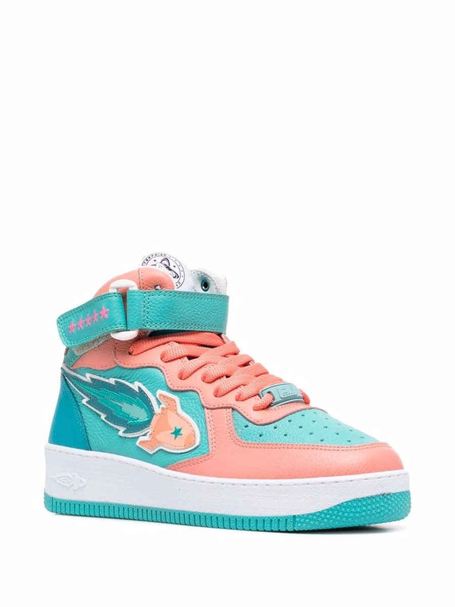 Sneakers ENTERPRISE JAPAN albastri din piele - Img 2