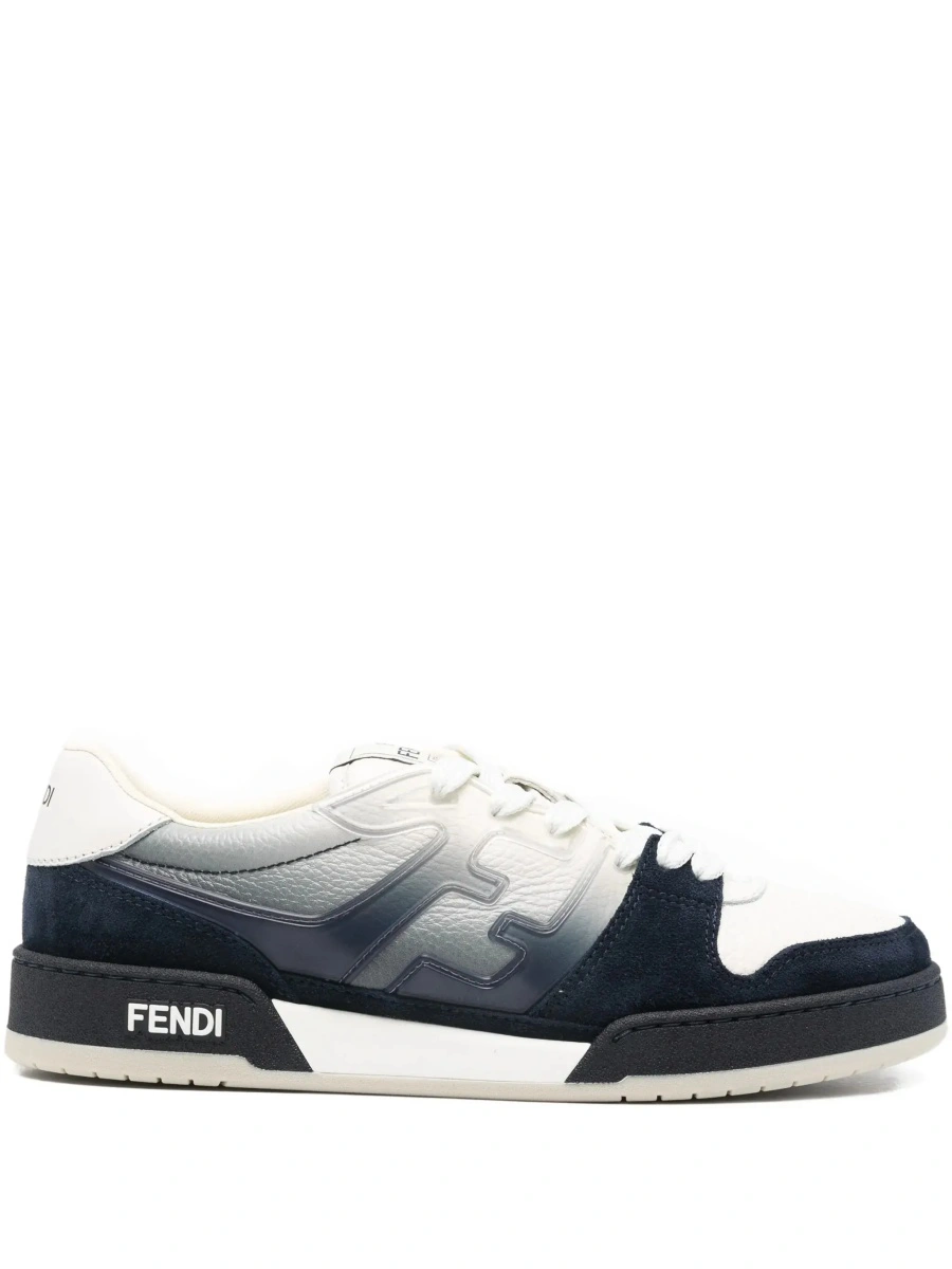 Sneakers Fendi albastri din piele intoarsa - Img 8