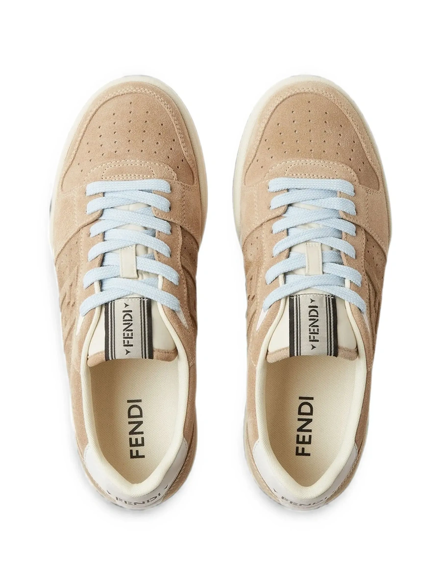 Sneakers Fendi bej din piele intoarsa - Img 7