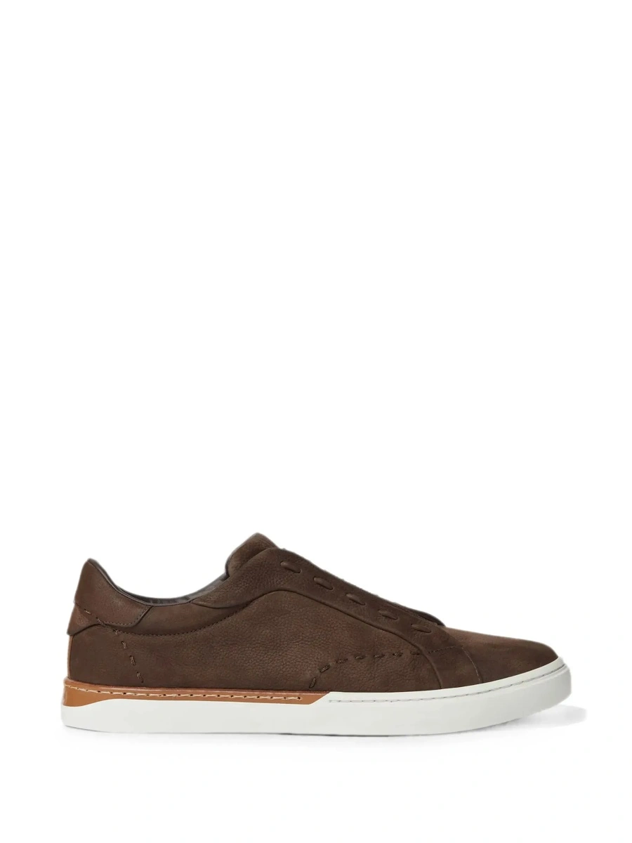 Sneakers Fendi maro din piele 'City' - Img 8