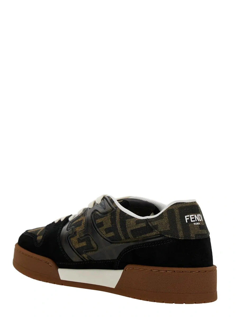 Sneakers Fendi maro din piele 'Fendi Match' - Img 3