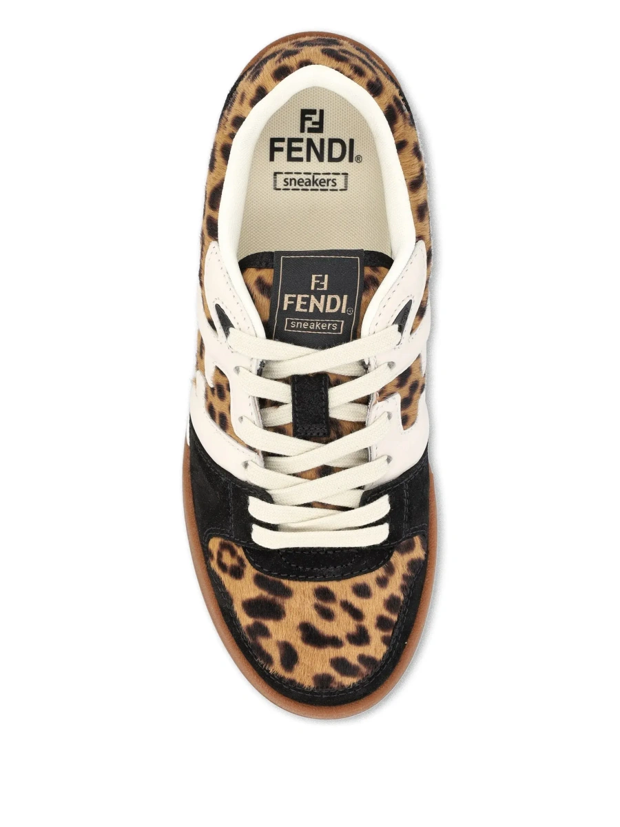 Sneakers Fendi maro din piele 'Fendi Match' - Img 6